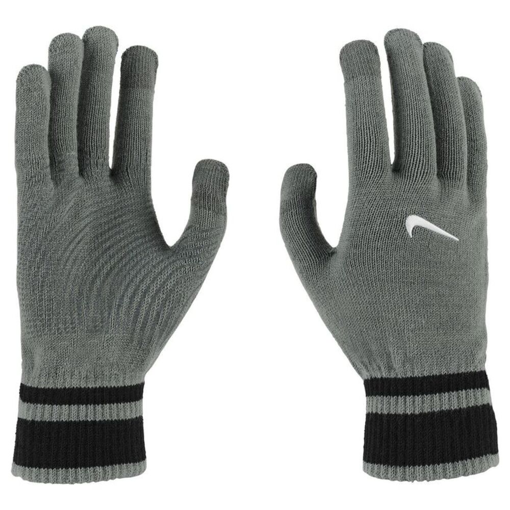 Nike Mens Gripped Knitted Gloves / Gray